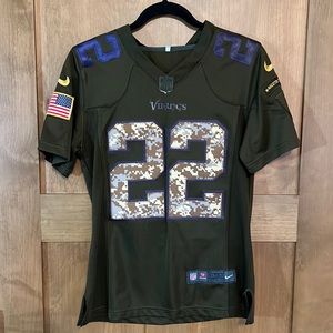 Womens Military Vikings #22 Harrison Smith jersey, size Medium